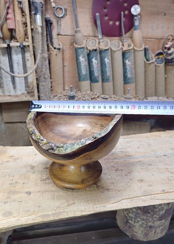 Koyu Kahverengi Ahşap ayaklı sununluk - Görsel 9