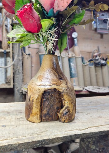 ahşap vazo - Görsel 2