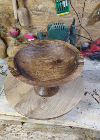 Koyu Kahverengi Ahşap ayaklı sunumluk - Görsel 3