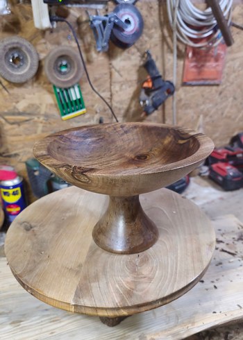 Koyu Kahverengi Ahşap ayaklı sunumluk - Görsel 7