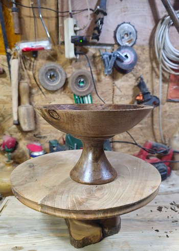 Koyu Kahverengi Ahşap ayaklı sunumluk - Görsel 6