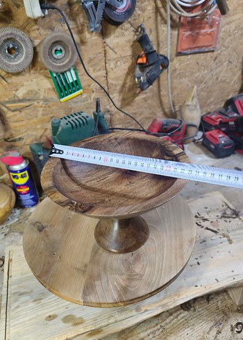 Koyu Kahverengi Ahşap ayaklı sunumluk - Görsel 4