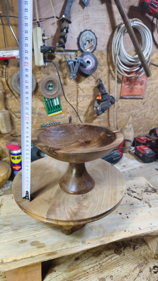 Koyu Kahverengi Ahşap ayaklı sunumluk - Görsel 5