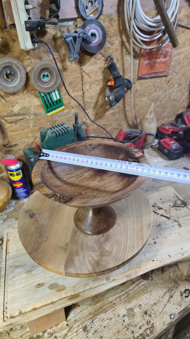 Koyu Kahverengi Ahşap ayaklı sunumluk - Görsel 4