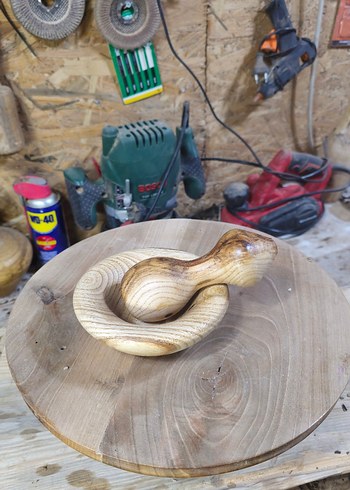 Camel Renkli Ahşap Havan - Görsel 2