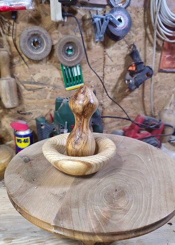 Camel Renkli Ahşap Havan - Görsel 3