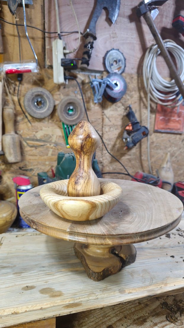 Camel Renkli Ahşap Havan - Görsel 4