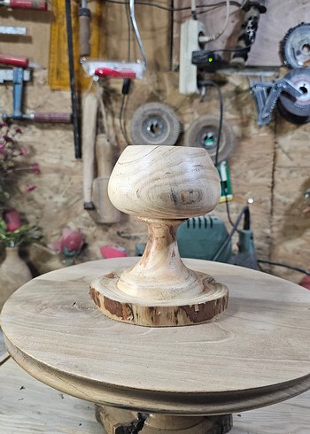 ahşap dekoratif kadeh bardak - Görsel 2