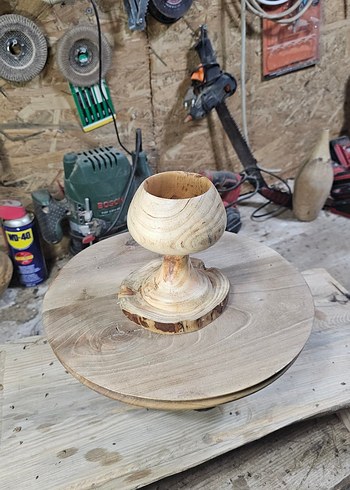 ahşap dekoratif kadeh bardak - Görsel 3