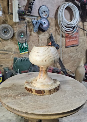 ahşap dekoratif kadeh bardak - Görsel 5