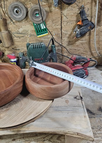 Bej Parlak Bohem Tarzı Ahşap Kase Seti - Görsel 10