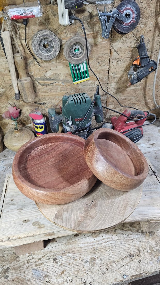 Bej Parlak Bohem Tarzı Ahşap Kase Seti - Görsel 2