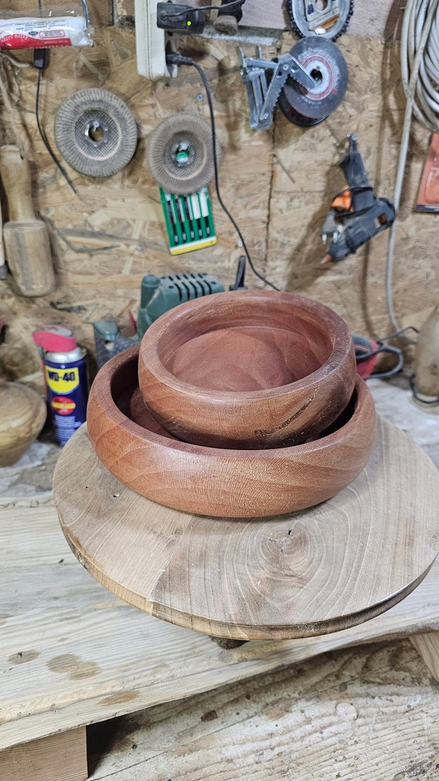 Bej Parlak Bohem Tarzı Ahşap Kase Seti - Görsel 5