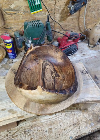 Doğal Ahşap Oyma Dekoratif Kase - Görsel 4