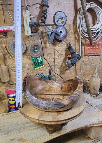 Doğal Ahşap Oyma Dekoratif Kase - Görsel 13