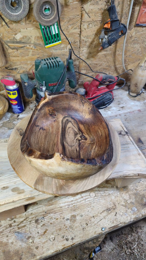 Doğal Ahşap Oyma Dekoratif Kase - Görsel 4