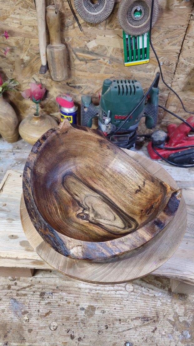 Doğal Ahşap Oyma Dekoratif Kase - Görsel 3