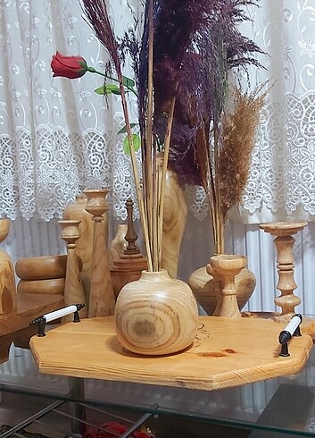 Ahşap vazo