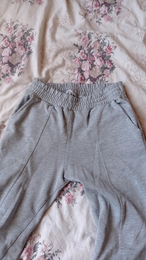 Gri dar Kesim Kadın Eşofman Altı - Görsel 2