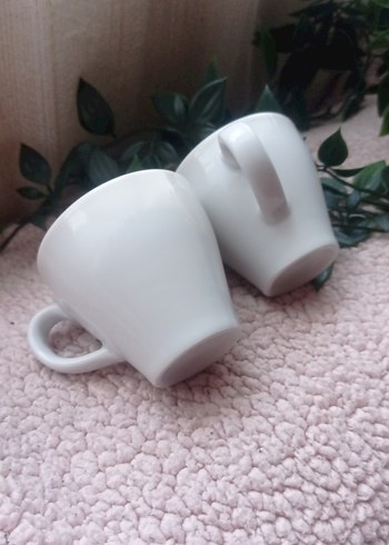 Beyaz Seramik İki Fincan Espresso - Görsel 3