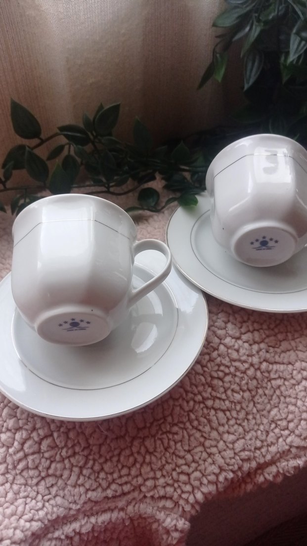 Beyaz 2'li Fincan ve Tabak Seti - Görsel 2