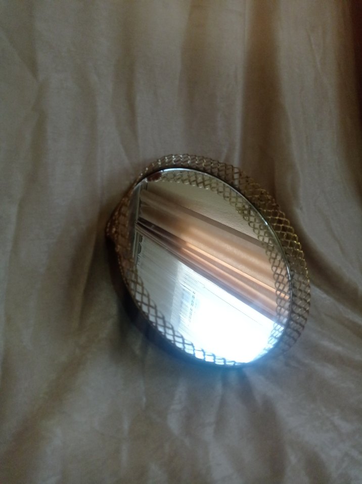 Gold Parlak Ayna Tepsi Sunumluk - Görsel 5