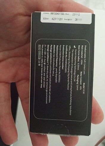 xs Beden Lens renkli -1.50 dereceli