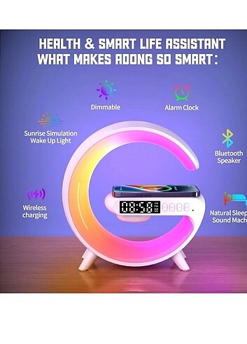 Bluetooth lu şarjlı ışıklı hoparlör 
