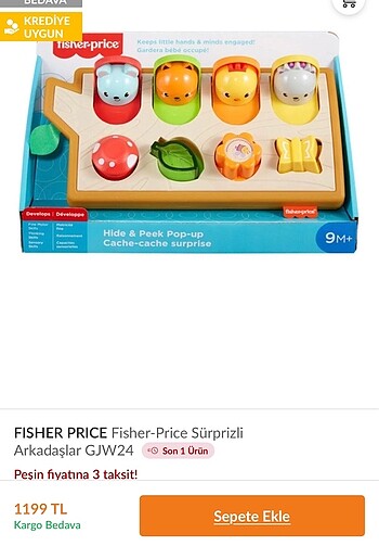  Beden Fisher price - sürprizli arkadaşlar oyuncak