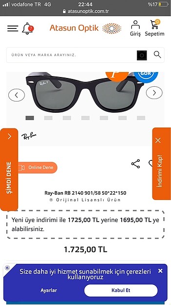 Orjinal rayban gözlük