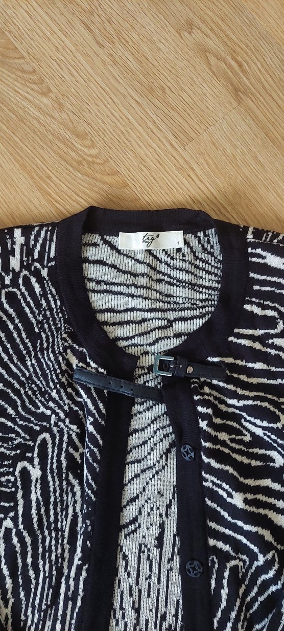 Zebra Desenli Uzun Kadın hırka - Görsel 4