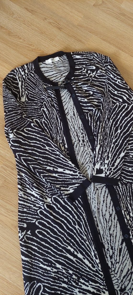 Zebra Desenli Uzun Kadın hırka - Görsel 3