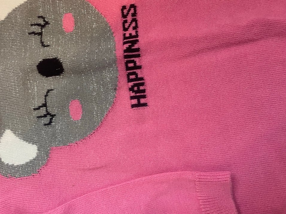 Kız Çocuk Pembe Triko elbise - Görsel 4