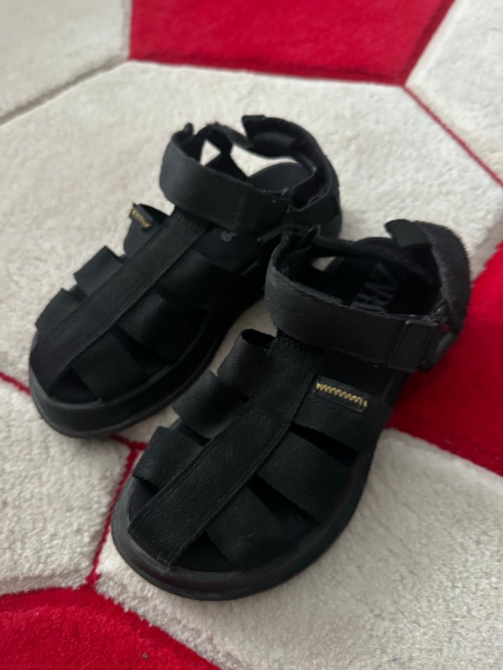 Siyah Cırtcırtlı Kauçuk Sandalet - Görsel 3