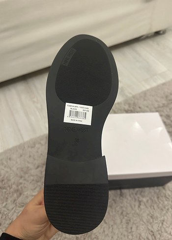 Düğmeli Siyah Parlak Kadın Loafer - Görsel 2