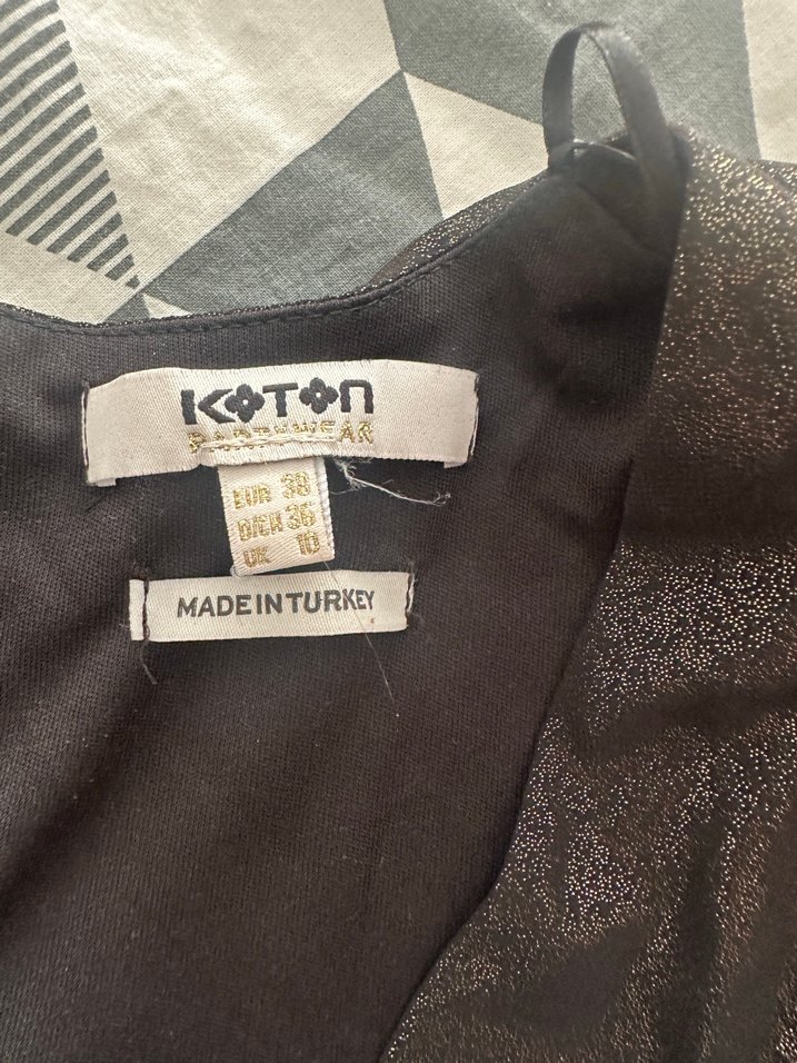 Siyah mini elbise - Görsel 2