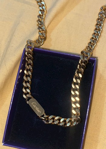 Cartier Altın Kalın Zincir Kolye
