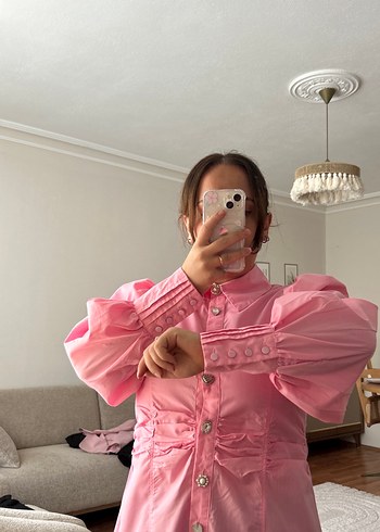 Pembe Balon Kol Prenses gömlek