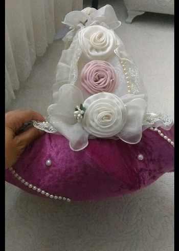 pembe Dantel Süslemeli Sepet - Görsel 2