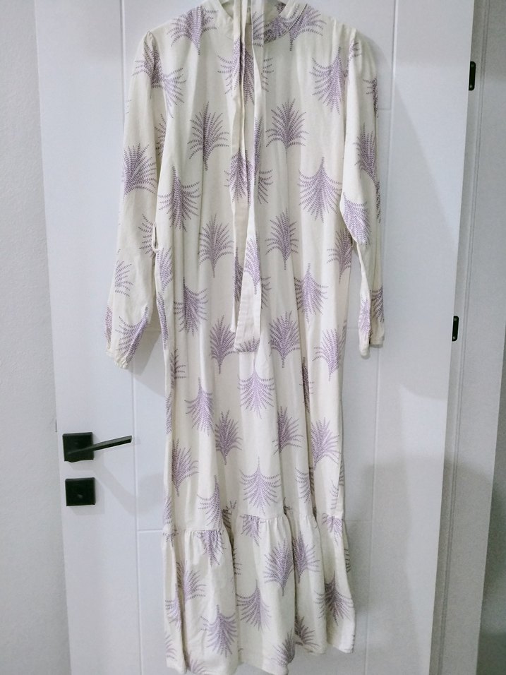 Bohem Uzun Kol Detaylı Uzun Elbise - Görsel 2