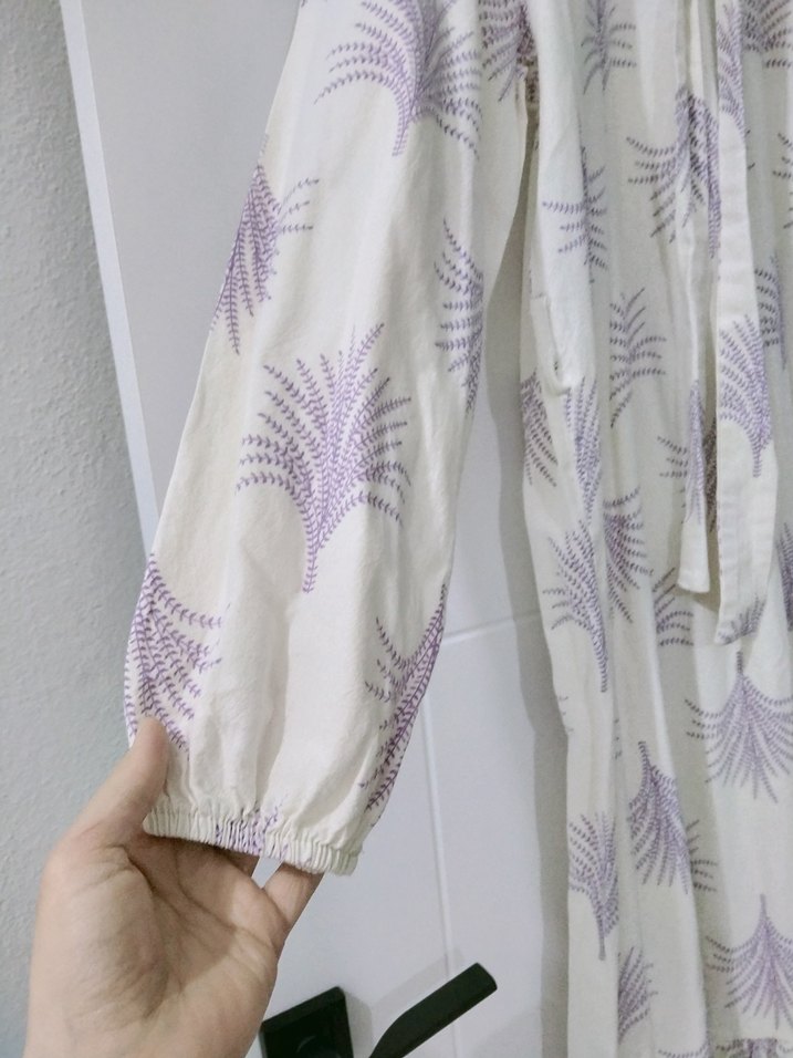 Bohem Uzun Kol Detaylı Uzun Elbise - Görsel 3