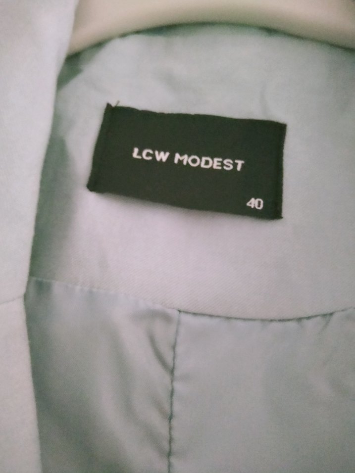 Bebe mavisi .Düğmeli Kadın Blazer Ceket - Görsel 4