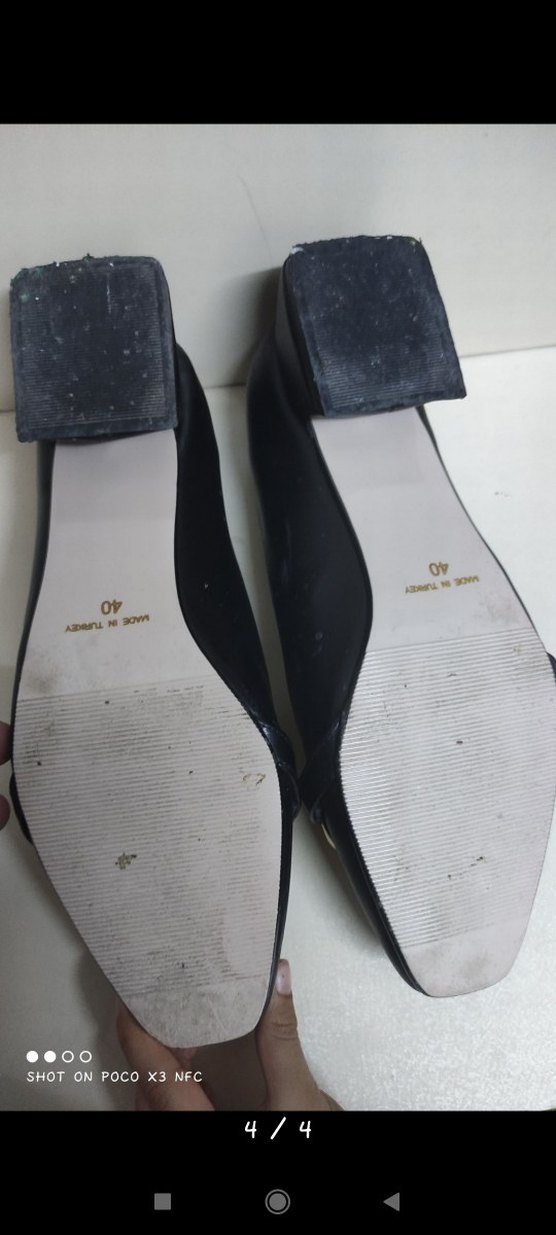 Klasik Siyah Kadın Topuklu Babet - Görsel 4