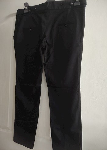 Siyah Beli Kemerli Kadın Kumaş Pantolon - Görsel 2