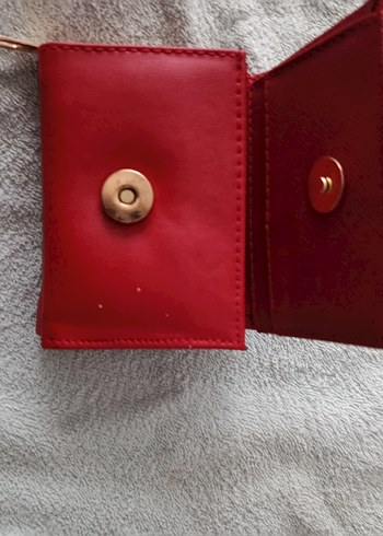 Kırmızı Deri Kadın Cüzdanı - Modern Klasik - Görsel 3