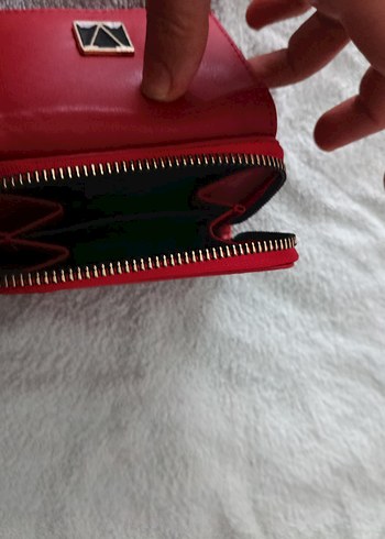 Kırmızı Deri Kadın Cüzdanı - Modern Klasik - Görsel 4