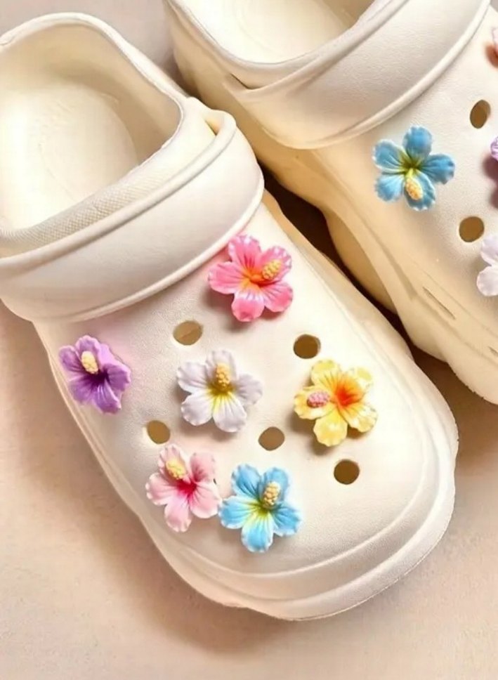 Gradyan çiçek crocs terlik süsü jibbitz set - Görsel 2