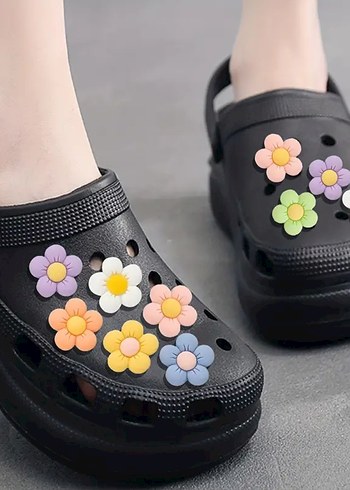 Çiçek crocs terlik süsü jibbitz set - Görsel 6