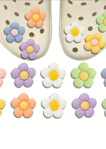 Çiçek crocs terlik süsü jibbitz set - Görsel 3