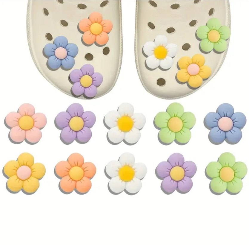 Çiçek crocs terlik süsü jibbitz set - Görsel 3